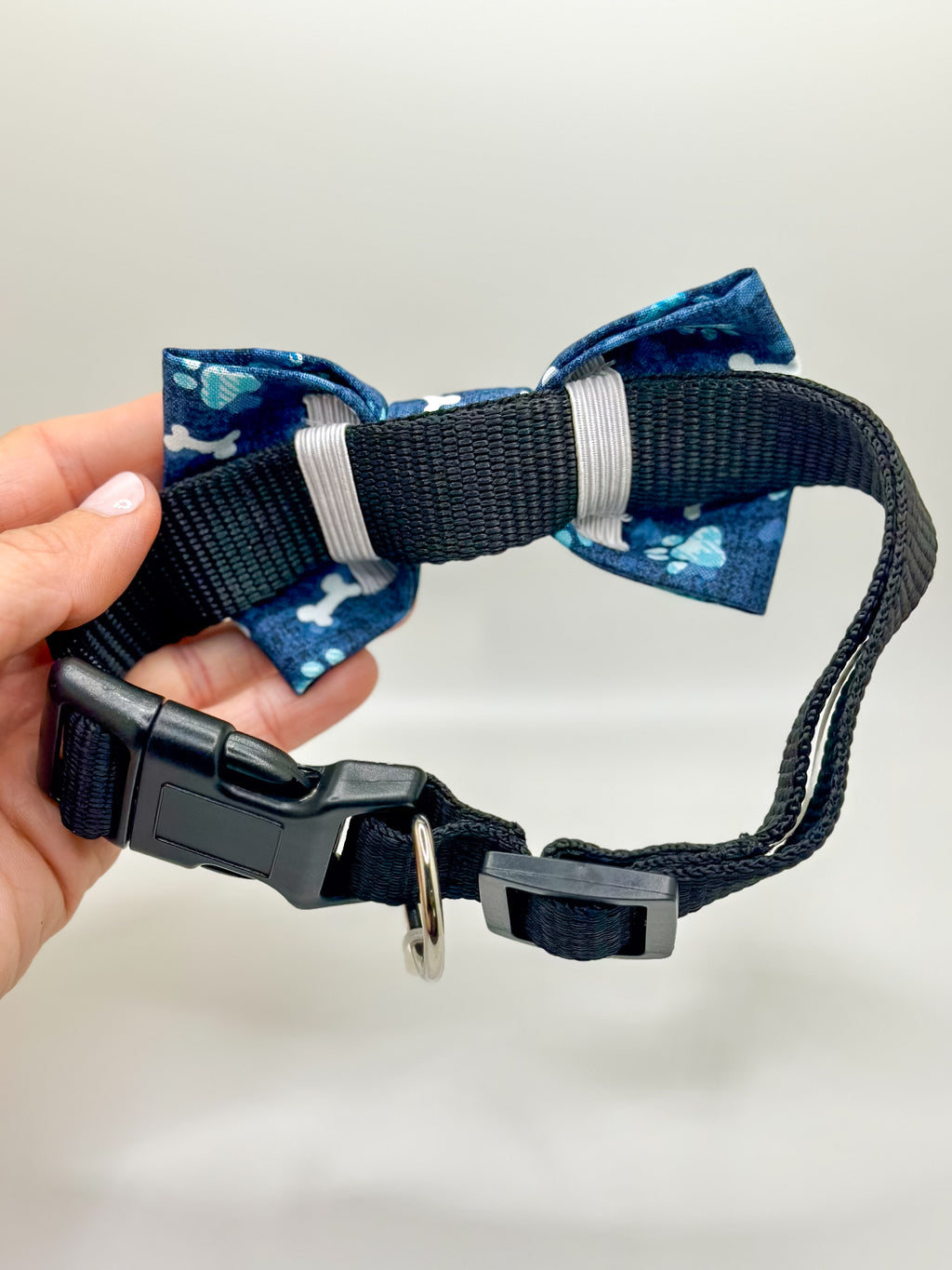Black Dog Bow Tie - Handmade Pet Accessory