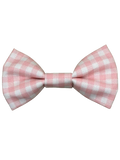 Pink Gingham Dog Bow Tie - Handmade Pet Accessory