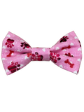 Pink Puppy Paws Dog Bow Tie - Handmade Pet Accessory