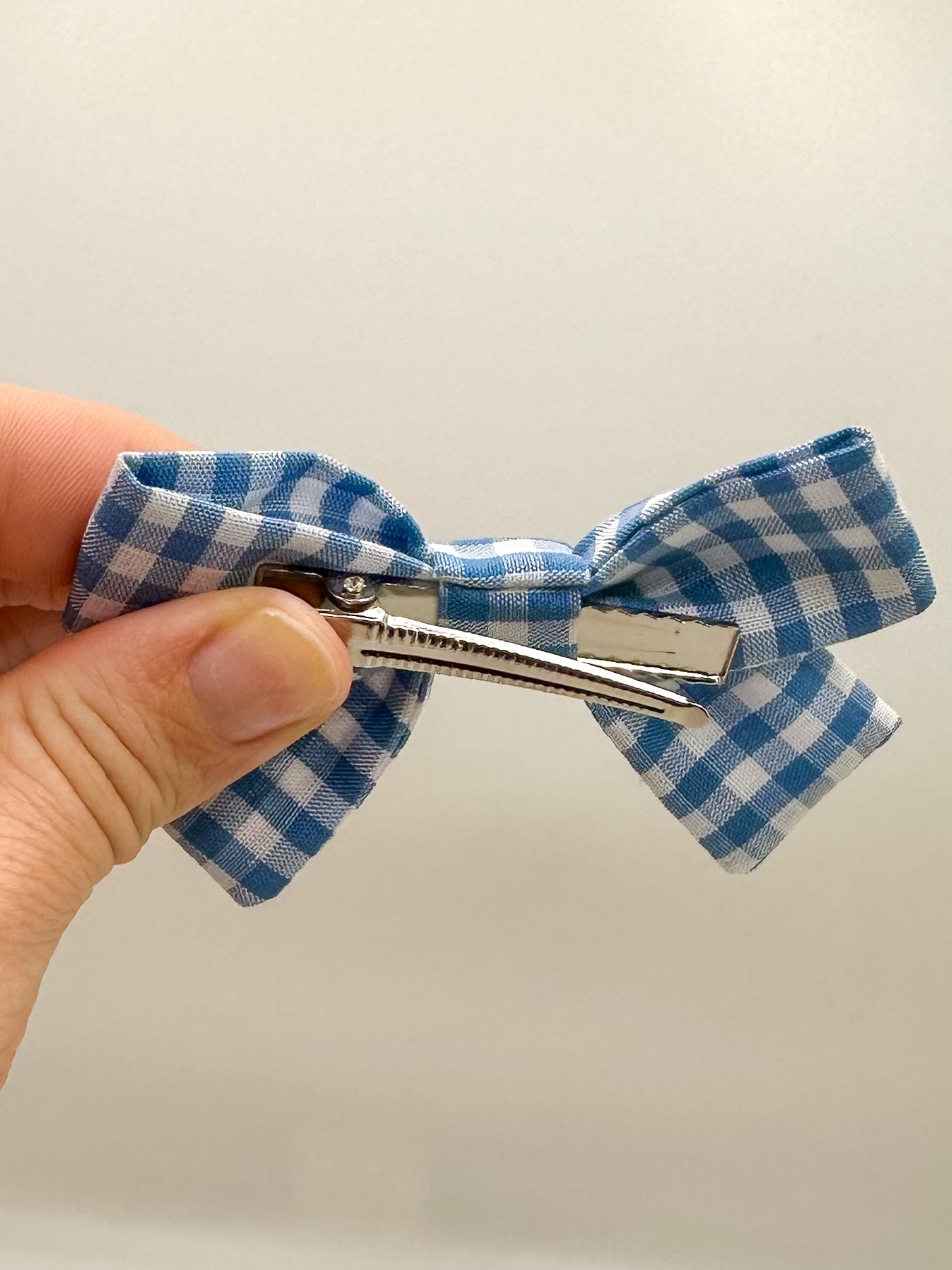 Gingham Bow Collection – Set of 5, Handmade Hair Accessories