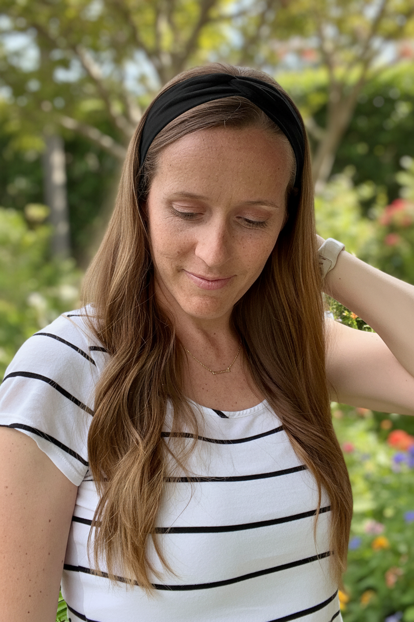 Black Headband Natural Background