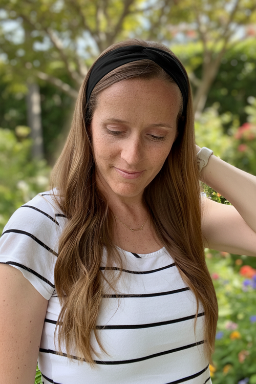 Black Headband Natural Background