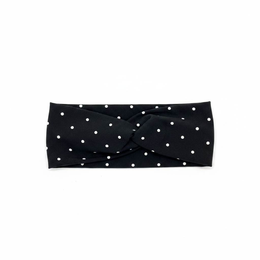 Black Polka Dot - White Background