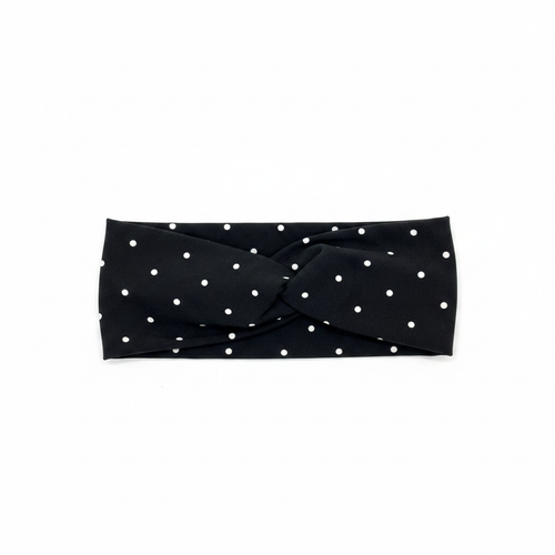 Black Polka Dot - White Background