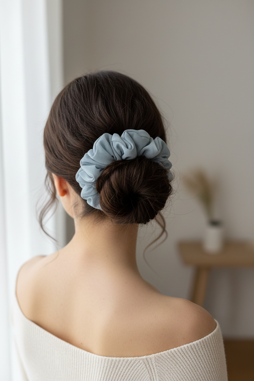 Dusty Blue Scrunchie