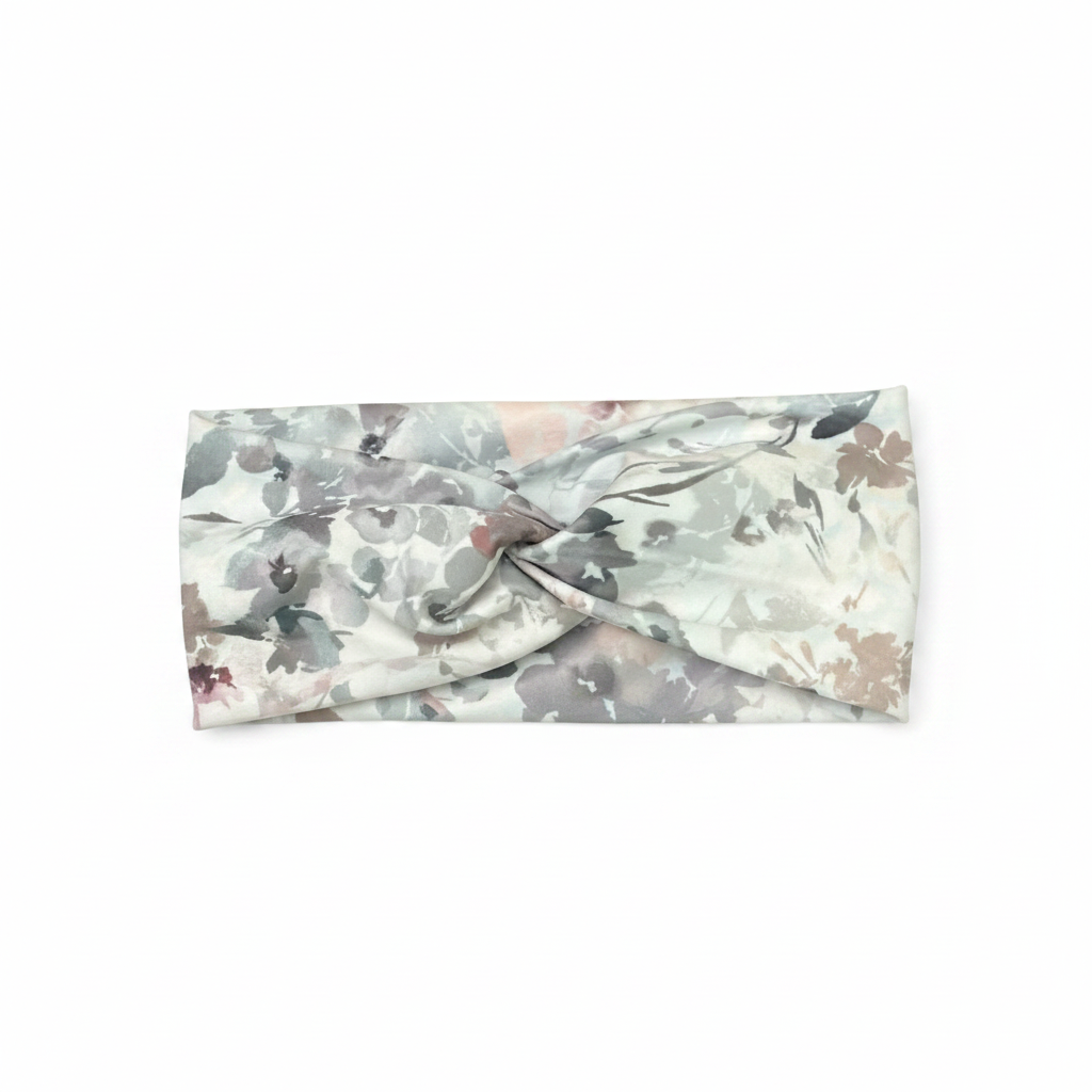 Gray Floral - White Background
