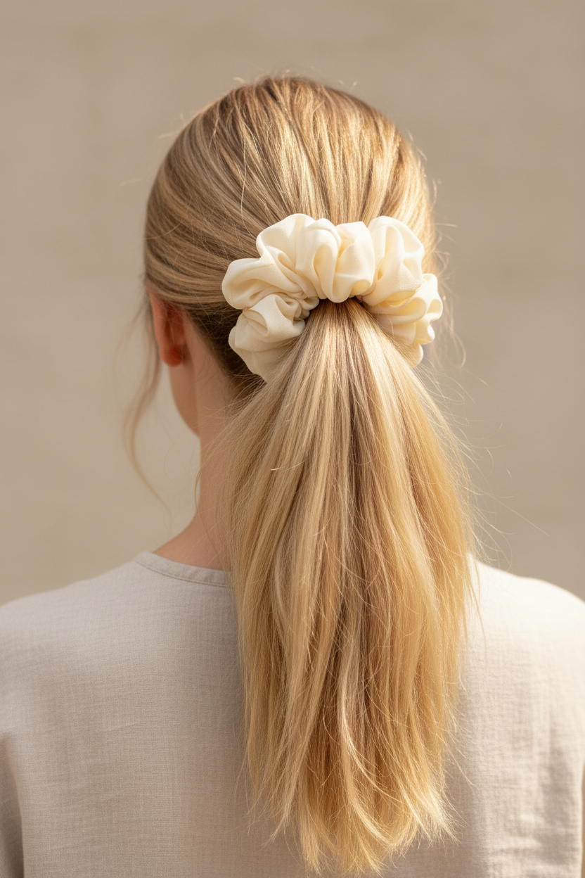 Ivory Scrunchie