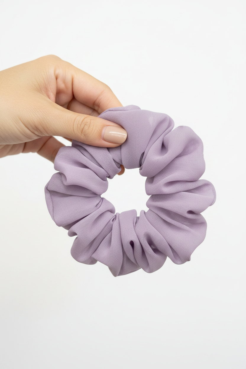Lavender Scrunchie In-Hand Lifestyle Shot