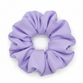 Lavender scrunchie on white background