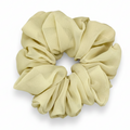 Light Yellow Scrunchie on White Background