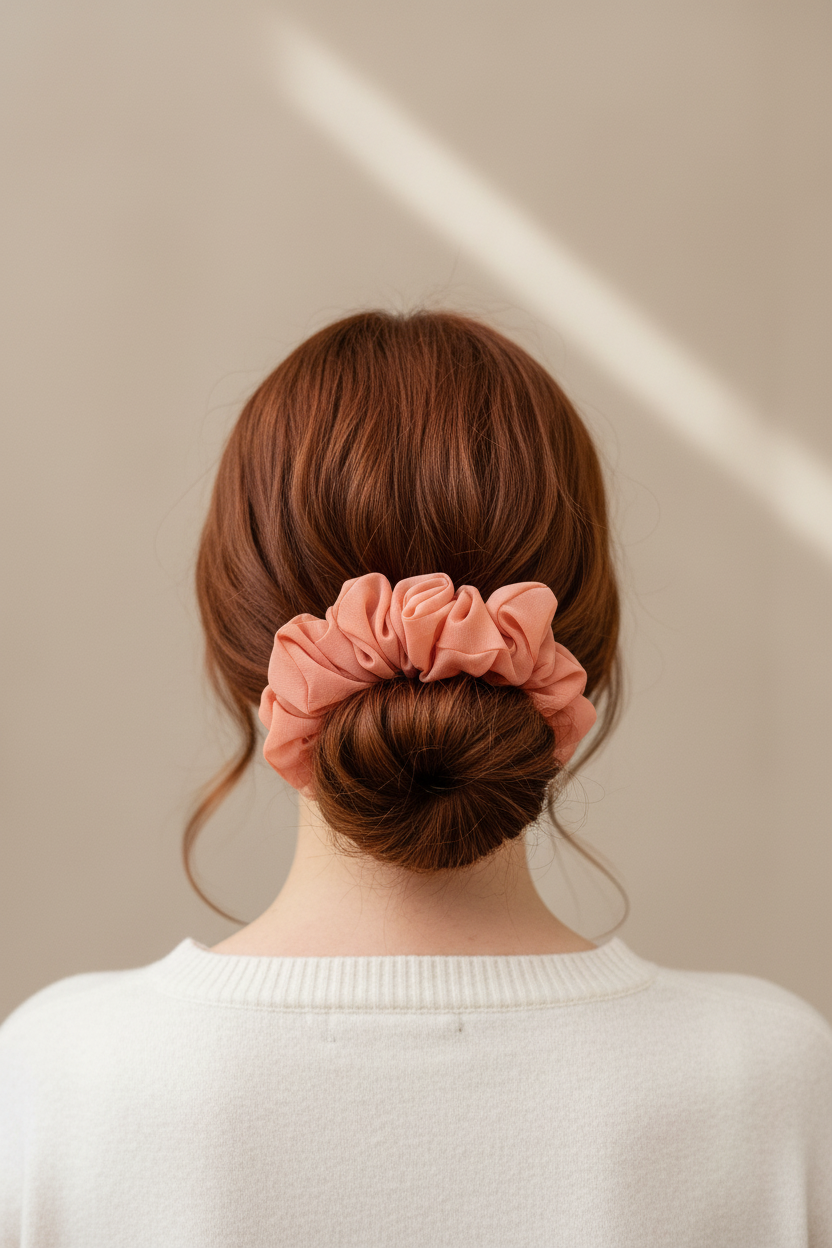Orange Rose Scrunchie
