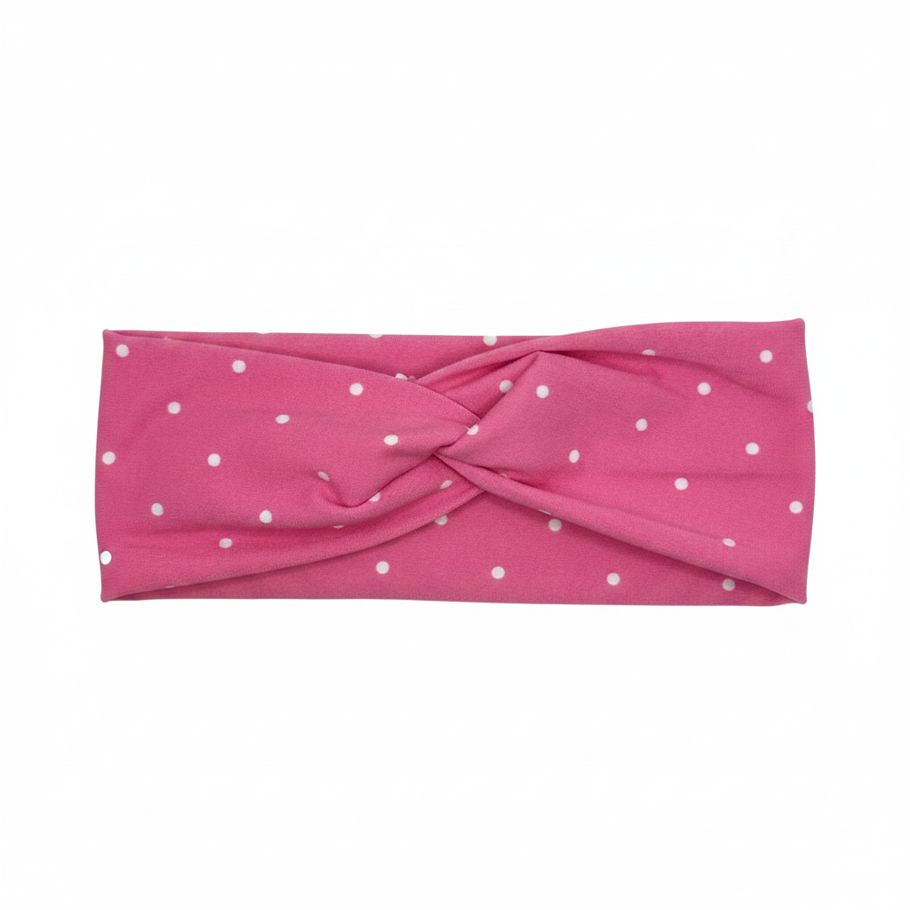 Pink Polka Dot - White Background